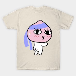 Peach with pearl earring T-Shirt